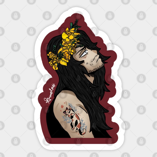 flower crown aizawa Sticker by Shard Art